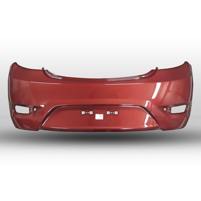 Бампер задний в цвет кузова Hyundai Solaris хэтчбэк (с 11 - 14 год). Красный гранат (TDY)